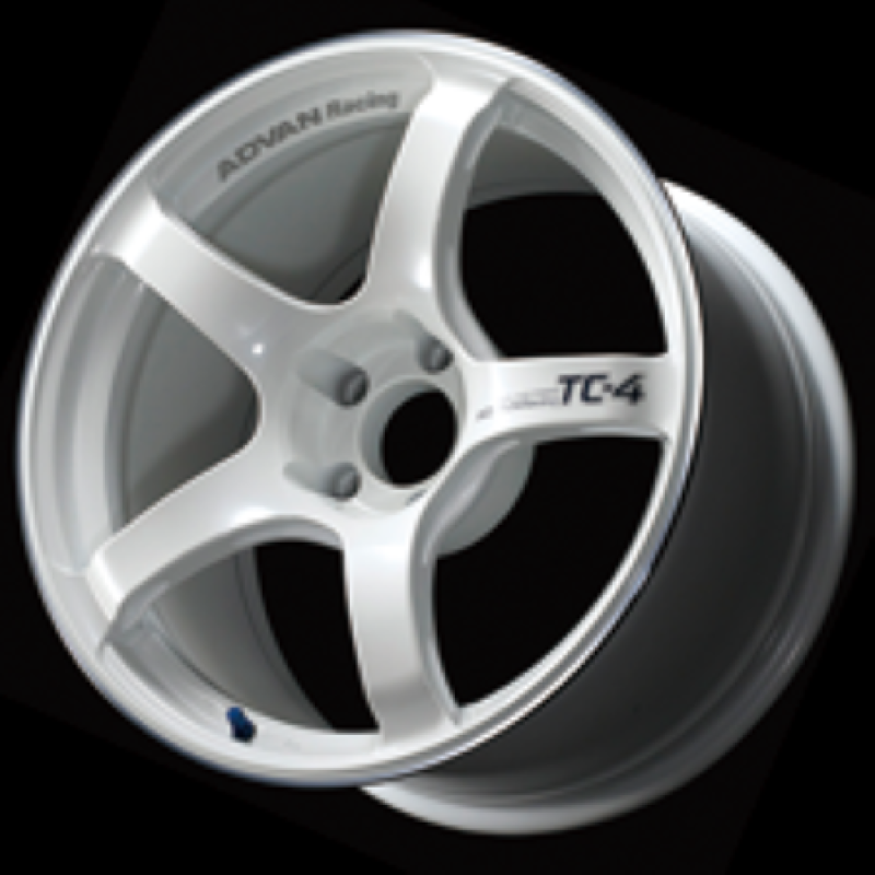 Advan TC4 17x8.0 +35 4x100 Racing White Metallic and Ring Wheel