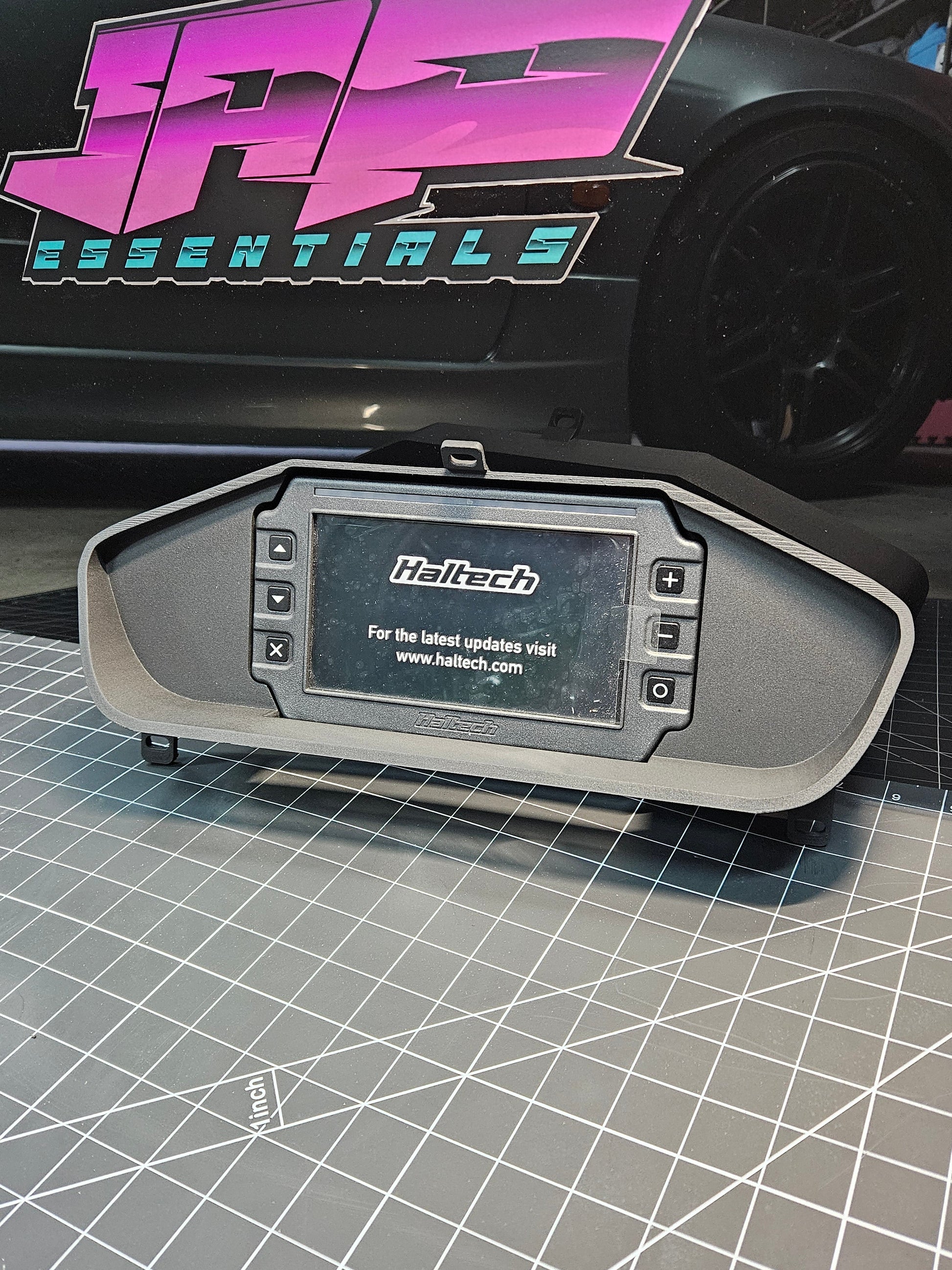 Digital Display Dash Mount to suit a Haltech iC-7 Display Screen which is a direct fit OEM factory fit which has a perfect interior black paint finish.