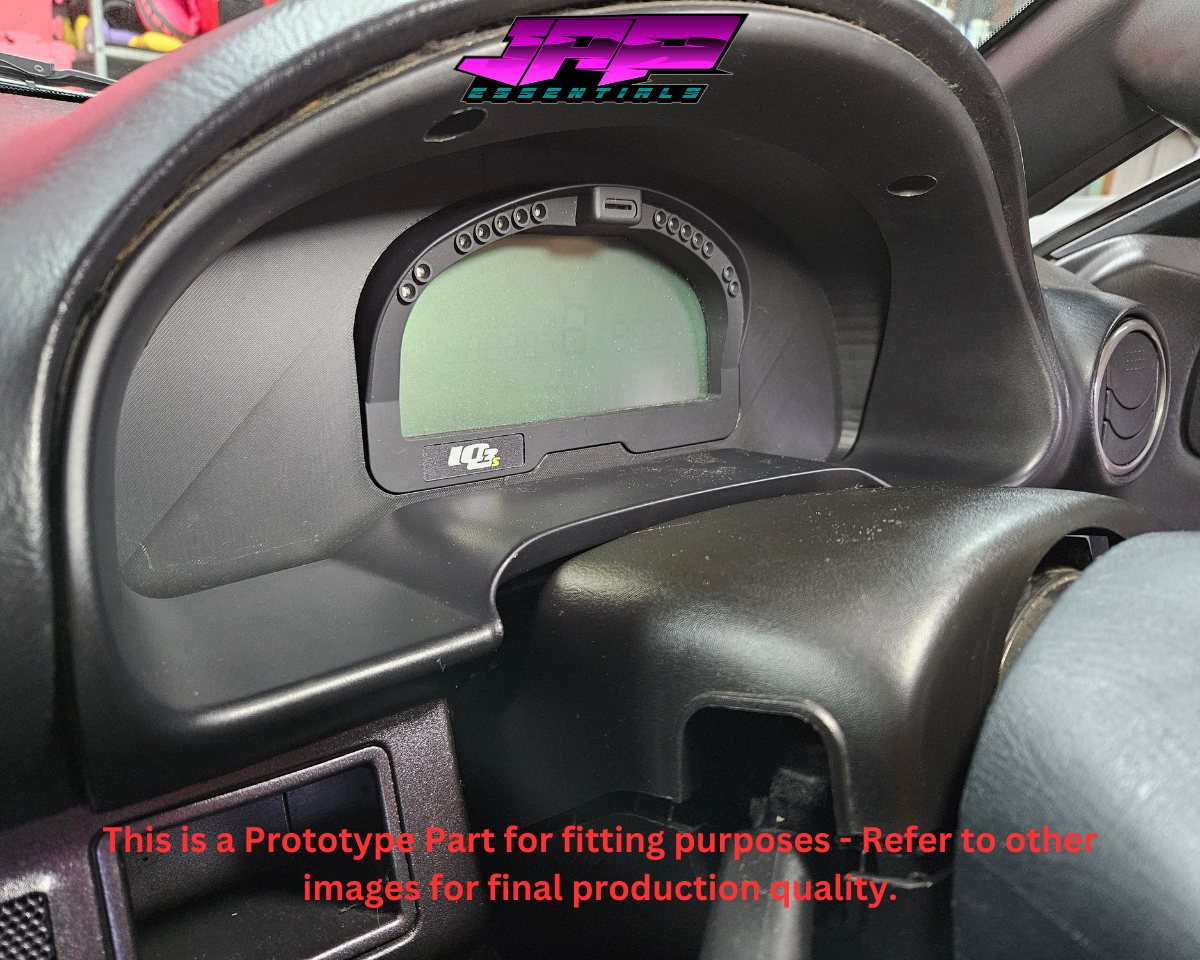 Digital Display Dash Mount to suit a Haltech IQ3 Display Screen which is a direct fit OEM factory fit which has a perfect interior black paint finish.