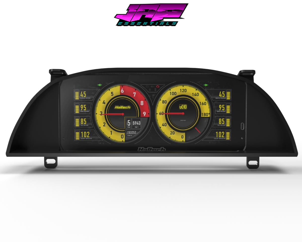 Digital Display Dash Mount to suit a Haltech uC-10 Display Screen which is a direct fit OEM factory fit which has a perfect interior black paint finish.