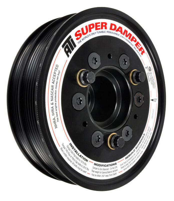 ATI Damper - 6.78In - AL - 10 & 6 Grv - 2011+ Ford Coyote 5.0 Mustang (OEM Diameter w/AC Pulley)