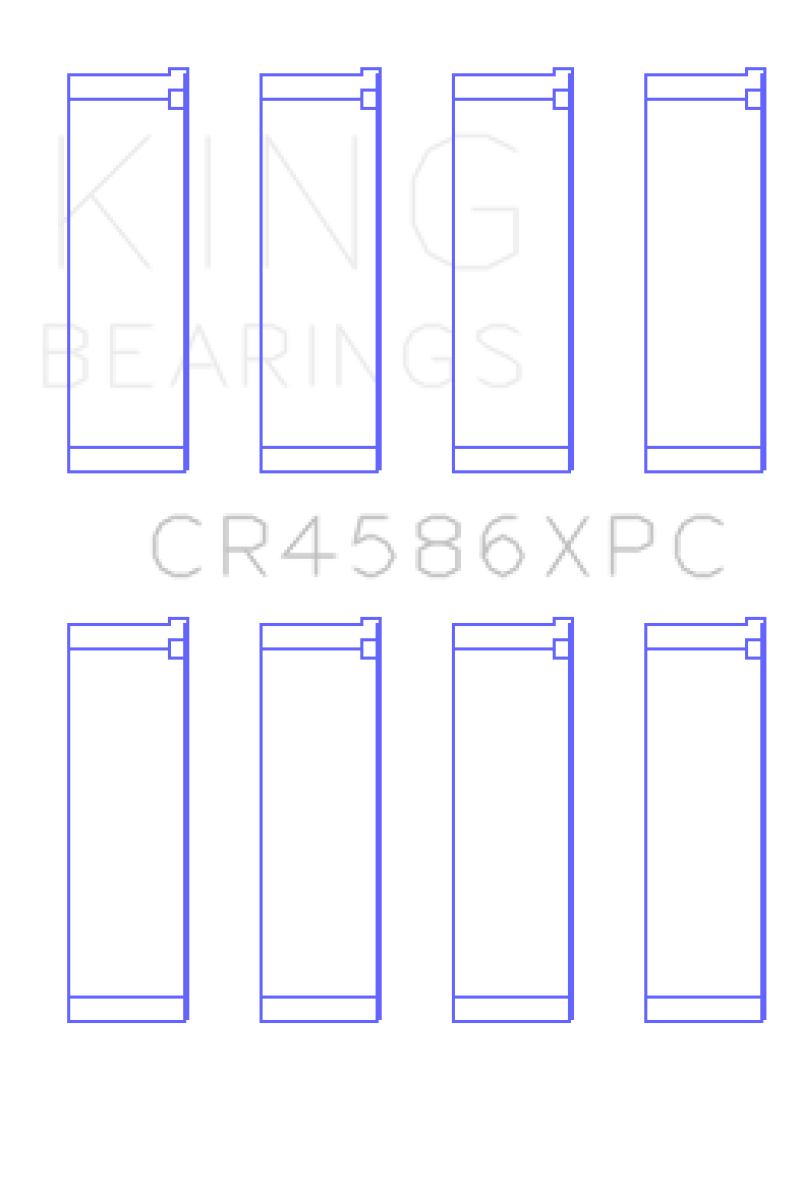 King Engine Bearings Mitsubishi 4B11T Performance Coated Rod Bearing Set - Size STDX