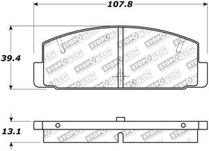 StopTech Street Touring 89-95 Mazda RX7 / 03-05 Mazda 6 Rear Brake Pads