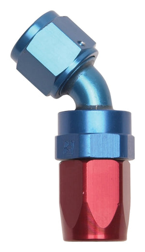 Russell Performance -12 AN Red/Blue 45 Degree Full Flow Swivel Hose End