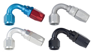 Fragola -6AN x 120 Degree Power Flow Hose End - Blue/Red