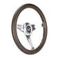 NRG Classic Wood Grain Wheel - 350mm 3 Chrome Silver Spokes Oak Color Wood