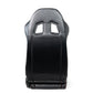 NRG Reclinable Racing Seats (Pair) Black Leather w/NRG Logo Red Stitch