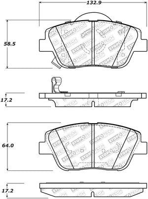 StopTech 09-15 Hyundai Sonata Street Select Front Brake Pads