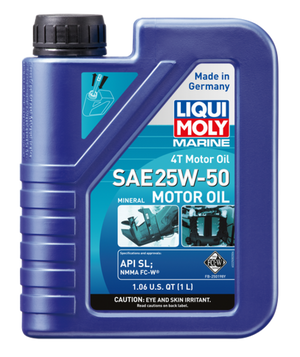 LIQUI MOLY 1L Marine 4T Motor Oil SAE 25W50