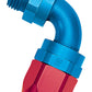 Russell Performance -12 AN Red/Blue 90 Degree Swivel Dry Sump Hose End (-6 Port 7/8in-14 Thread)