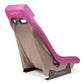 NRG GT Retro Bucket Seat - Wine PVC Leather Wine Stitching Rose Gold Fiberglass Back w/ Glitter