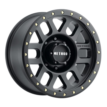 Method MR309 Grid 17x8.5 0mm Offset 8x6.5 130.81mm CB Matte Black Wheel