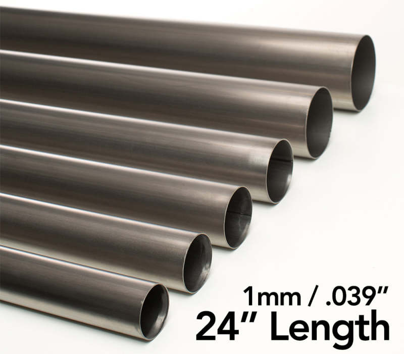 Ticon Industries 2.13in Diameter 24in Length 1mm/.039in Wall Thickness Titanium Tube