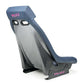 NRG GT Retro Bucket Seat - Black Vegan Leather Black Stitching Multicolor Fiberglass Back w/ Glitter