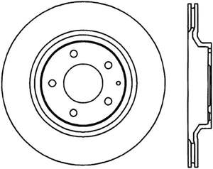 StopTech Power Slot 2003+ Mazda RX8 Slotted CRYO Left Rear Rotor - SPORT SUSPENSION ONLY