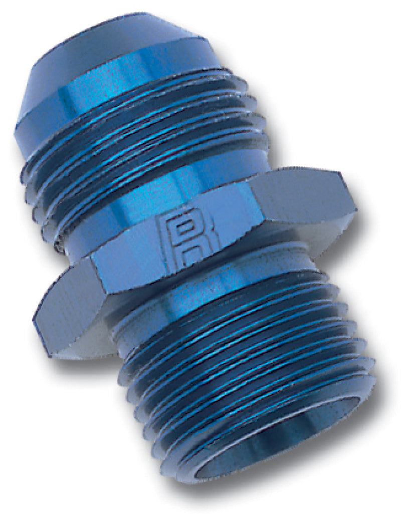 Russell Performance -4 AN Flare to 10mm x 1.0 Metric Thread Adapter (Blue)