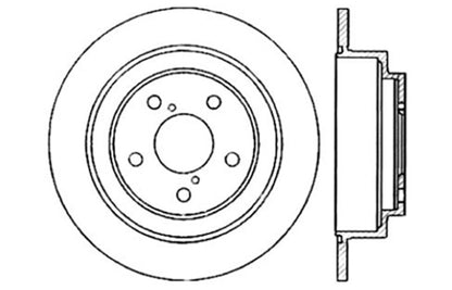 StopTech 02-05 Subaru Impreza WRX Rear Drilled Left Brake Rotor