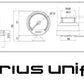 GReddy Sirius Unify Water Temperature Gauge Set (Sirius Meter w/Water Temp Sensor Set & Vision Disp)