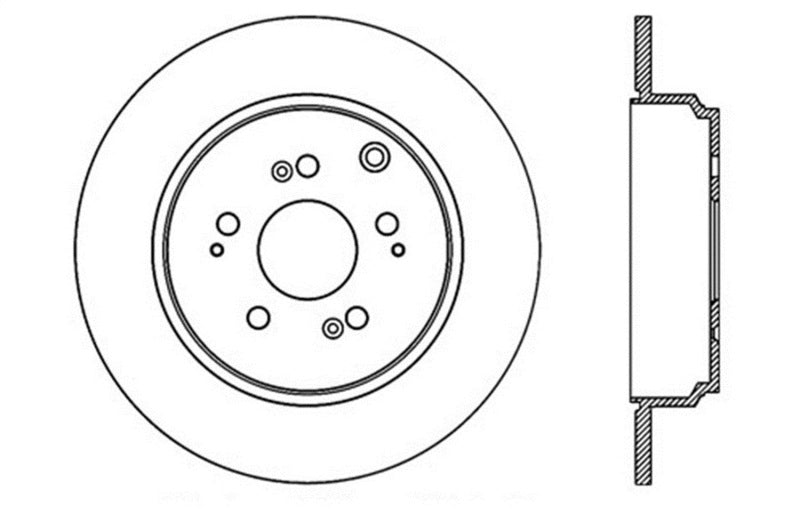 StopTech 07-14 Acura MDX / 07-14 Honda Pilot Drilled Sport Rear Left Rotor