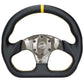 NRG Carbon Fiber Flat Bottom Steering Wheel (320mm) Red CF Center w/Red Stitch/Center Mark