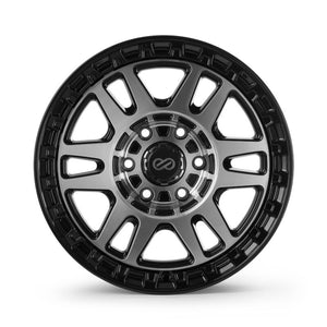 Enkei Trail-Tracker 18x9 / 6x139.7 BP / ET42 / 106.1mm Bore - Matte Black Machined Wheel