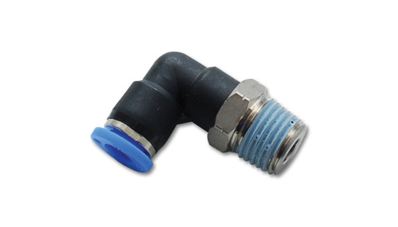 Vibrant Male Elbow Pneumatic Vacuum Fitting (1/8in NPT Thread) - for use with 3/8in(9.5mm) OD tubing