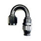 Fragola -6AN Real Street x 180 Degree Hose End Black For PTFE Hose