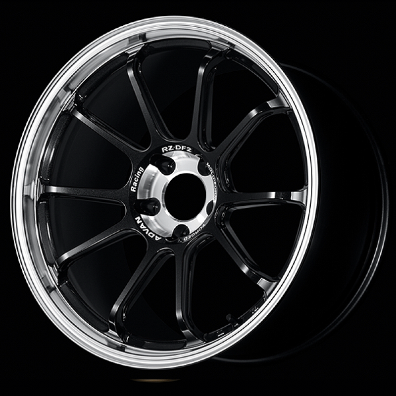 Advan RZ-DF2 19x9.5 / +44 Offset / 5-100 / 63mm Bore / Diamond Cut & Racing Titanium Black