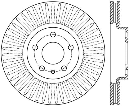 StopTech 13-16 Ford Fusion Left Front Disc Slotted Premium Brake Rotor