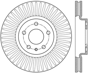 StopTech 13-16 Ford Fusion Right Front Disc Slotted Premium Brake Rotor