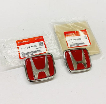 Genuine for Honda S2000 S2K AP1 AP2  Set of Front and Rear Red Emblem Badge JDM