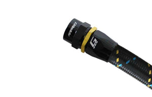 GReddy AN10 Straight Swivel Hose End - Black/Gold Anodized