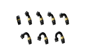 GReddy AN04 120 DEGREE HOSE END SWIVEL BLACK/GOLD ANODIZED