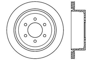 StopTech 04-09 Ford F150 / 06-08 Lincoln Mark LT Rear Left Slotted & Drilled Rotor