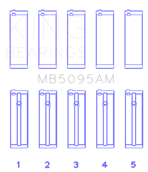 King Engine Bearings Toyota 1E/2E (1.3L) (Size STD) Performance Main Bearing Set