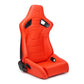 NRG Omega Reclinable Racing Seat (Pair) Red with Black Carbon Vinyl Back