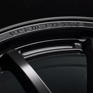 Gram Lights 57NR LIMITED II 18x8.5 +45 5-120 Semigloss Black Wheel w/ Black Cap/Stickers/Air Valve