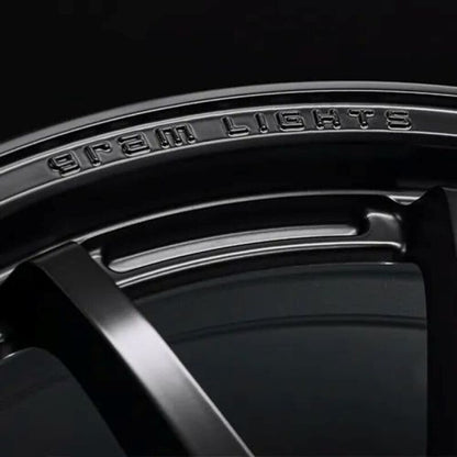 Gram Lights 57NR LIMITED II 18x8.5 +38 5-112 Semigloss Black Wheel w/ Black Cap/Stickers/Air Valve