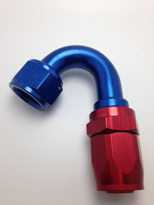 Fragola -10AN Nut x -12AN Hose Reducing Hose End - Blue/Red 150 Degree