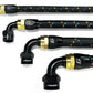 GReddy AN10 Straight Swivel Hose End - Black/Gold Anodized
