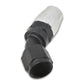 Russell Performance -16 AN Silver/Black 45 Degree Full Flow Hose End