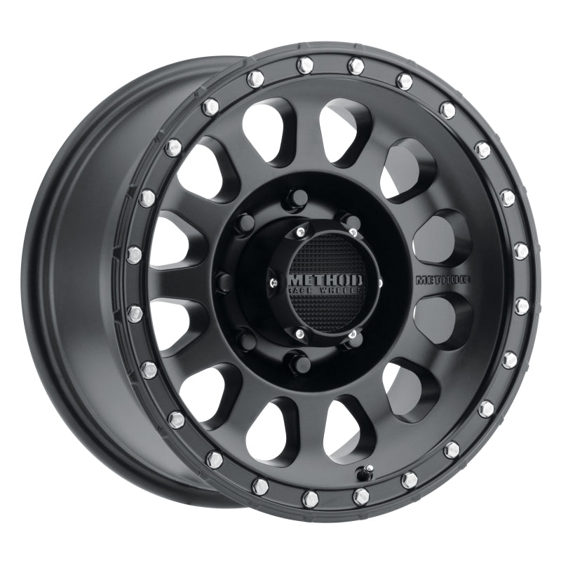 Method MR315 17x8.5 +25mm Offset 8x6.5 130.81mm CB Matte Black Wheel