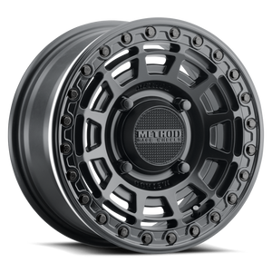 Method MR415 Beadlock 15x7 / 5+2/38mm Offset / 4x136 / 106mm CB Matte Black Wheel - Gloss Black Ring