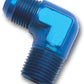 Russell Performance -8 AN to 3/8in NPT 90 Degree Flare to Pipe Adapter (Blue)