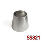 Stainless Bros 2in to 3in SS321 Transition Reducer 2.375in Overall Length - 16GA/.065in Wall