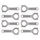 Manley Chevy Small Block 6.000in H Beam w/ ARP 2000 Connecting Rods - Set of 8