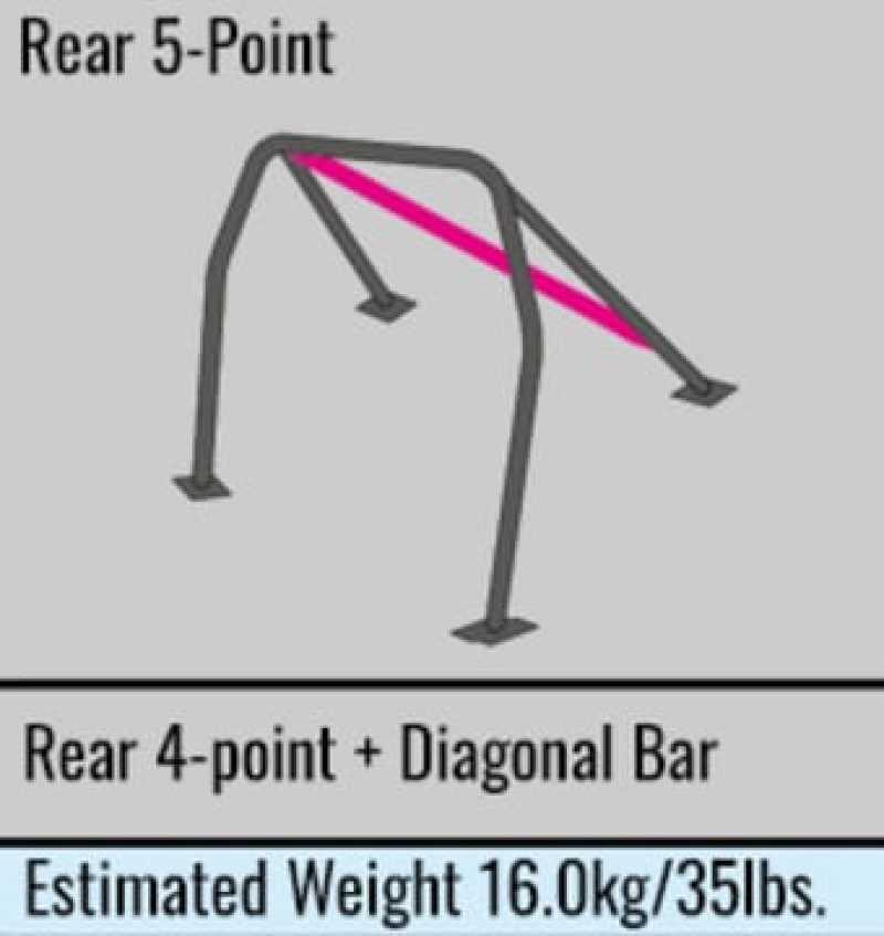 Cusco SFTY21 5-Point (No Front Bars) Steel Black Roll Cage 90-97 Mazda Miata (NA) (S/O/No Cancel)