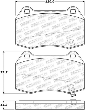 StopTech Sport Brake Pads w/Shims and Hardware - Rear