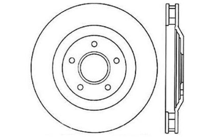 StopTech Power Slot 97-04 Chevy Corvette / 04 & 08 Cadillac XLR/XLR-V Front Right Drilled Rotors