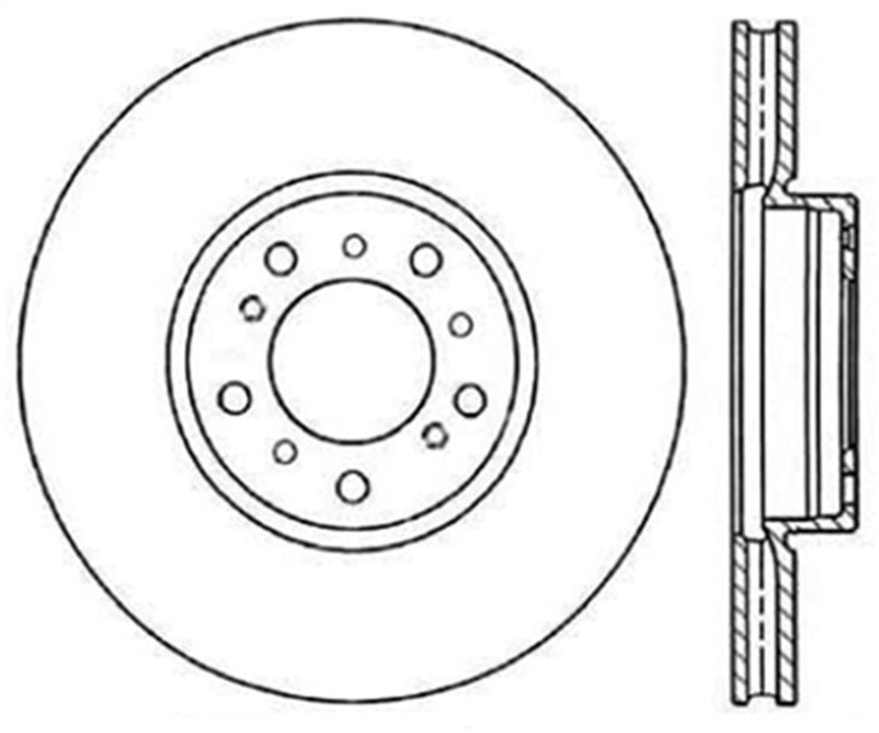 StopTech 01-06 BMW M3 Drilled Left Front Rotor